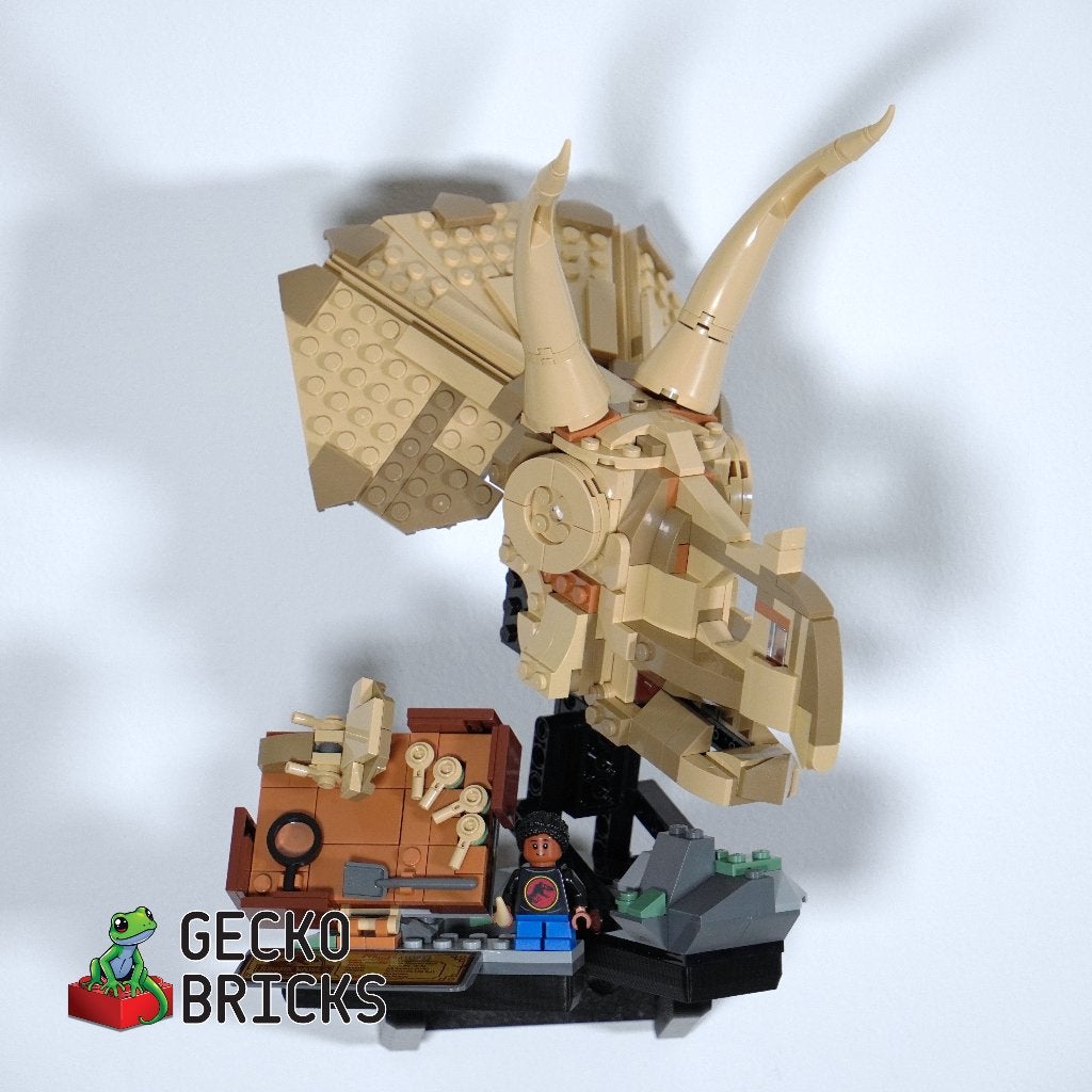Wandbeugel LEGO Jurassic World Triceratops Schedel 76969, Wandhanger, Zwart, Nieuw, Ophalen of Verzenden