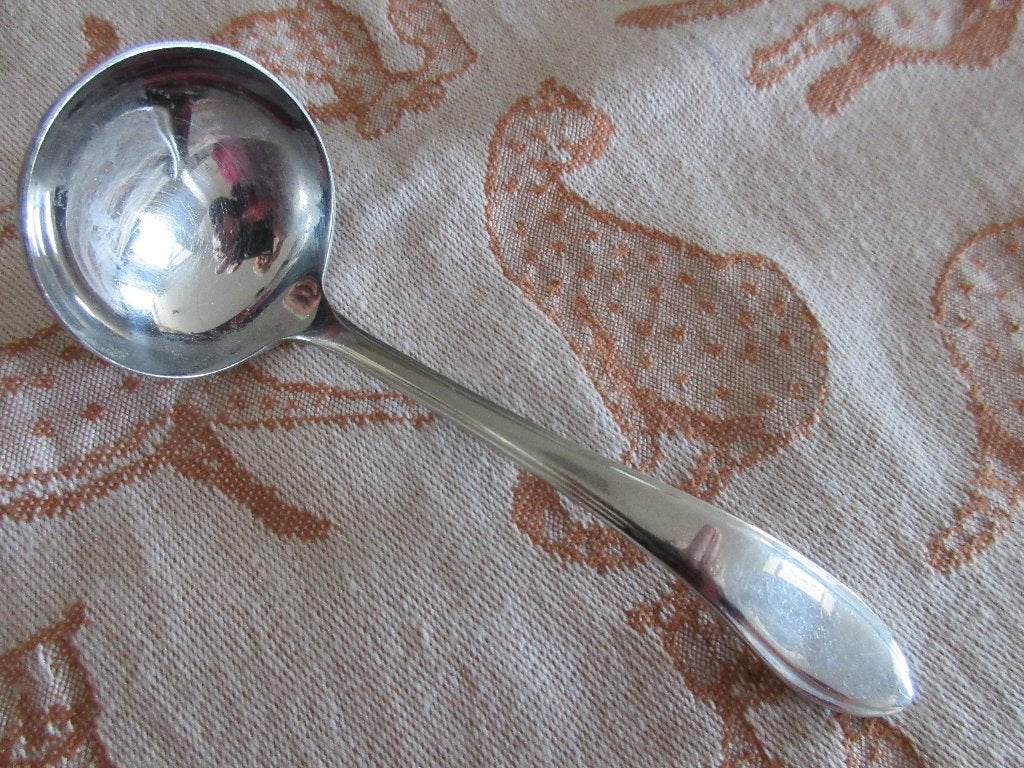Gero Zilmeta 718 Puntfilet Bijz. Roomlepel met Haakje, Ophalen of Verzenden, Gebruikt, Rvs of Chroom