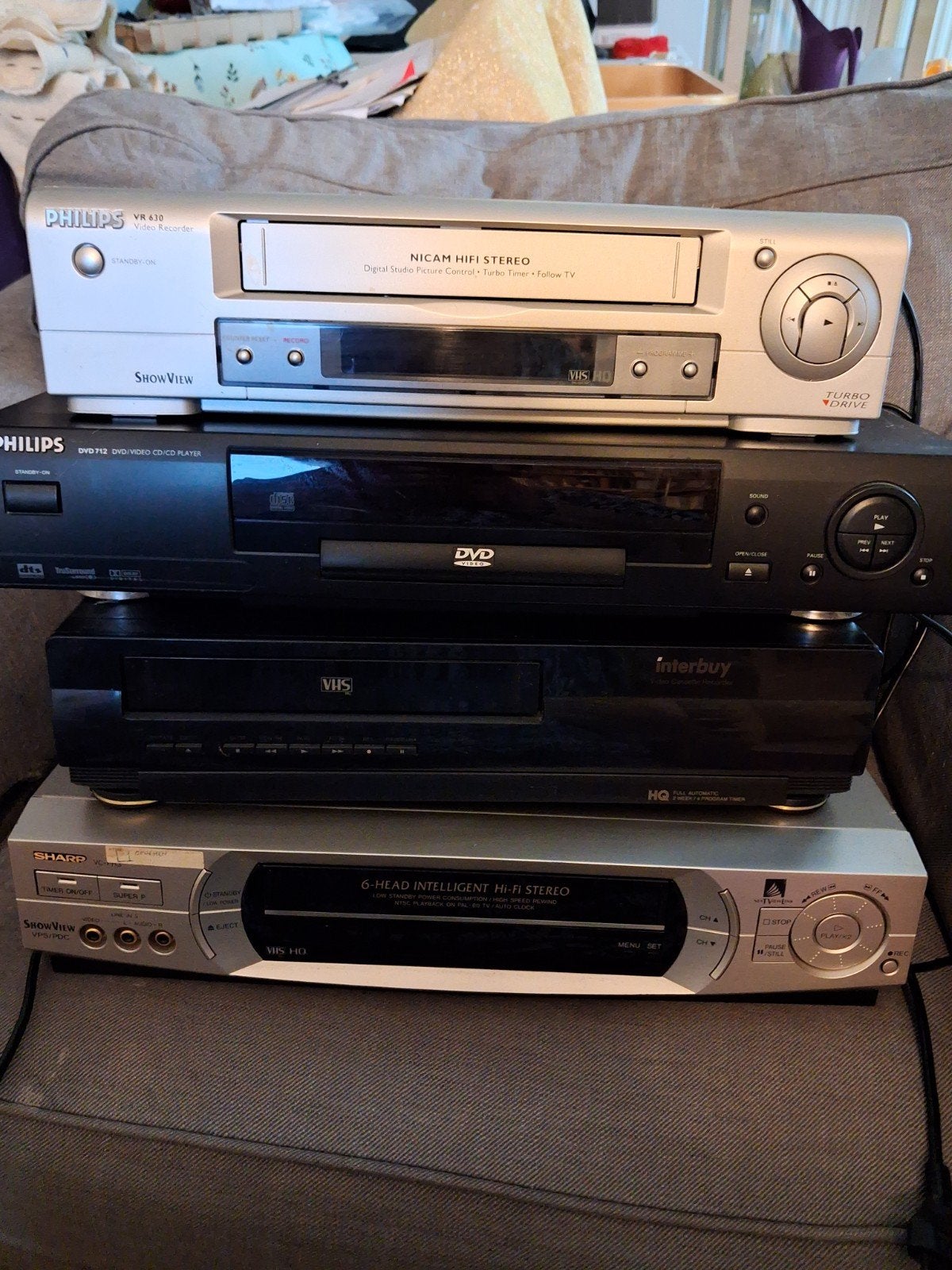 4 videorecorders als set te koop ophalen Amsterdam IJburg, Audio, Tv en Foto, Ophalen