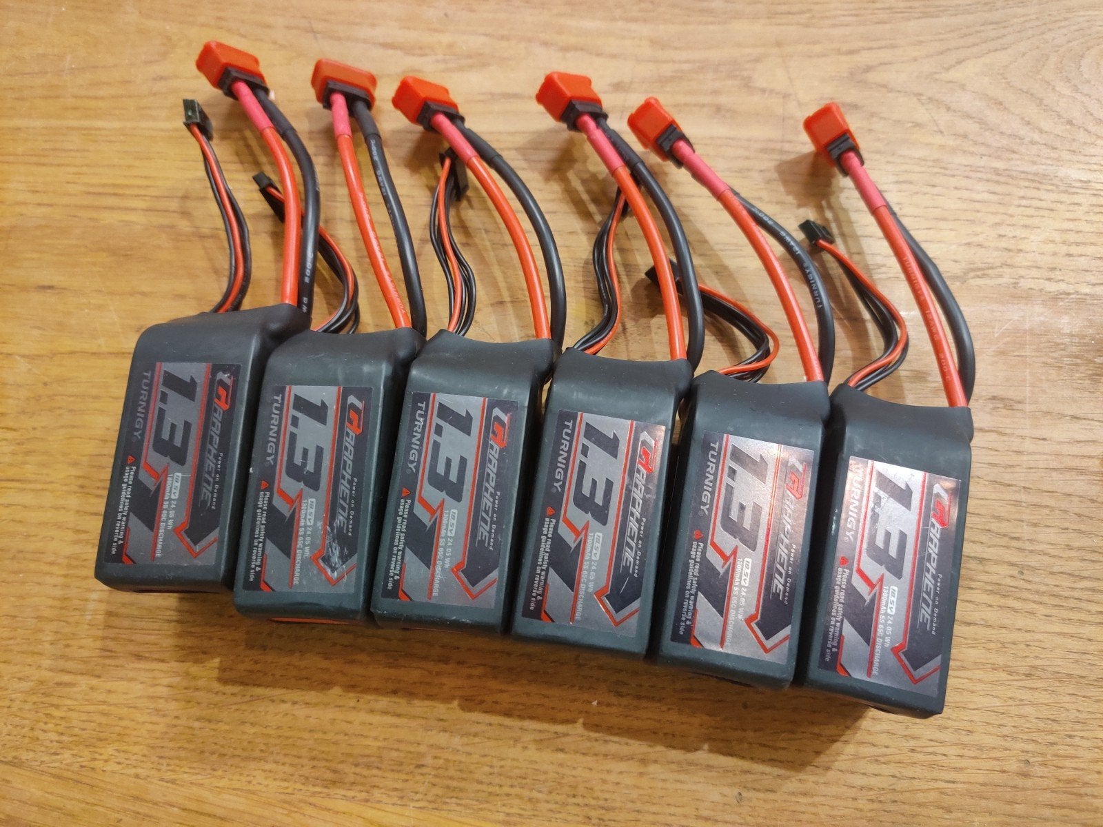 6x Turnigy Graphene 1.3Ah 5S LiPo accu's voor drone, Hobby en Vrije tijd, Modelbouw | Radiografisch | Helikopters en Quadcopters