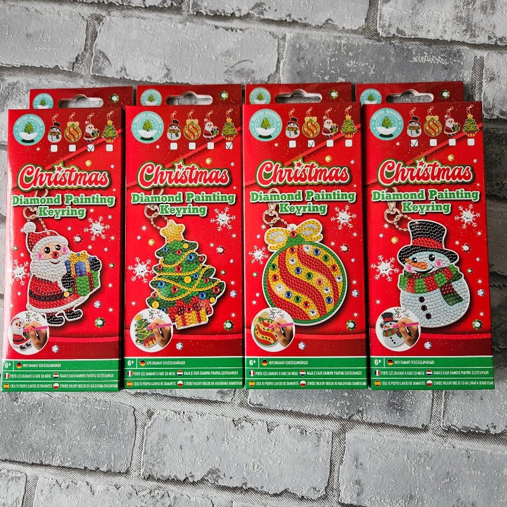Diamond painting sleutelhanger bundel kerst creatief maken
