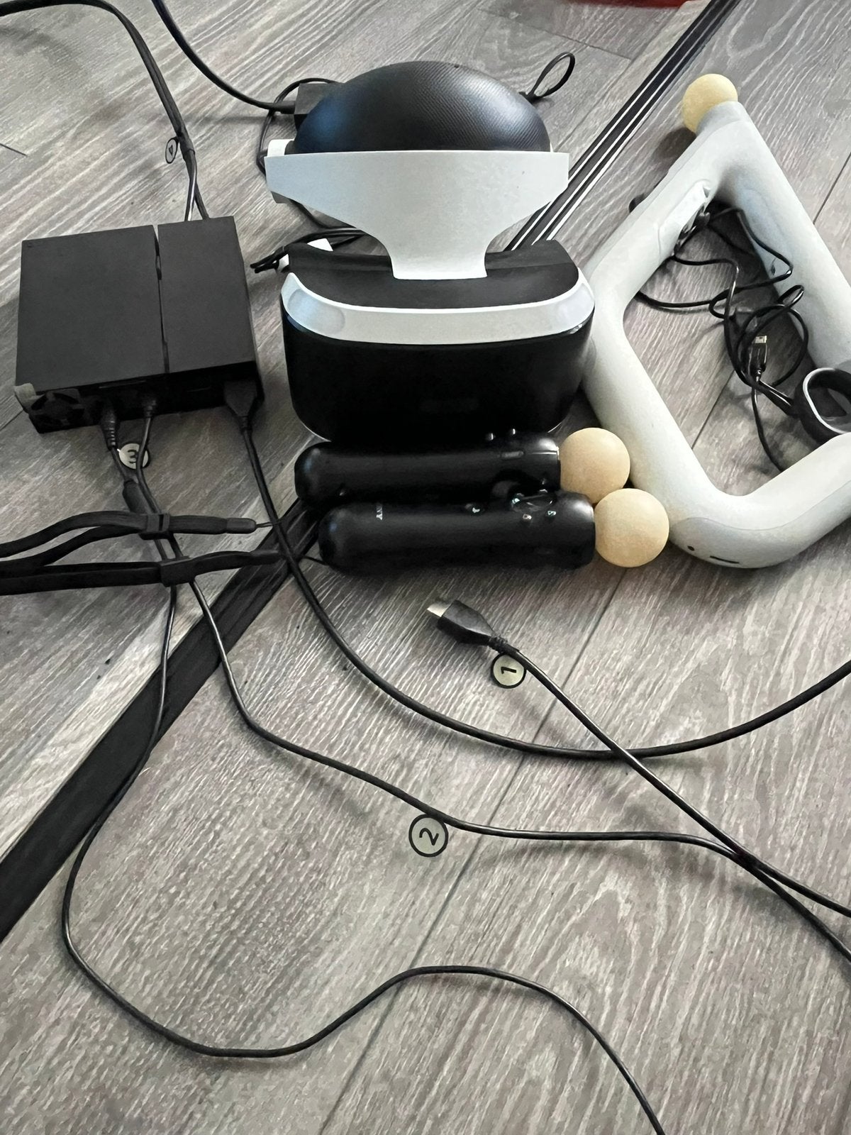 Complete Psvr1 met aim en move con (VSVR Aim los te koop), Ophalen, Zo goed als nieuw, Sony PlayStation