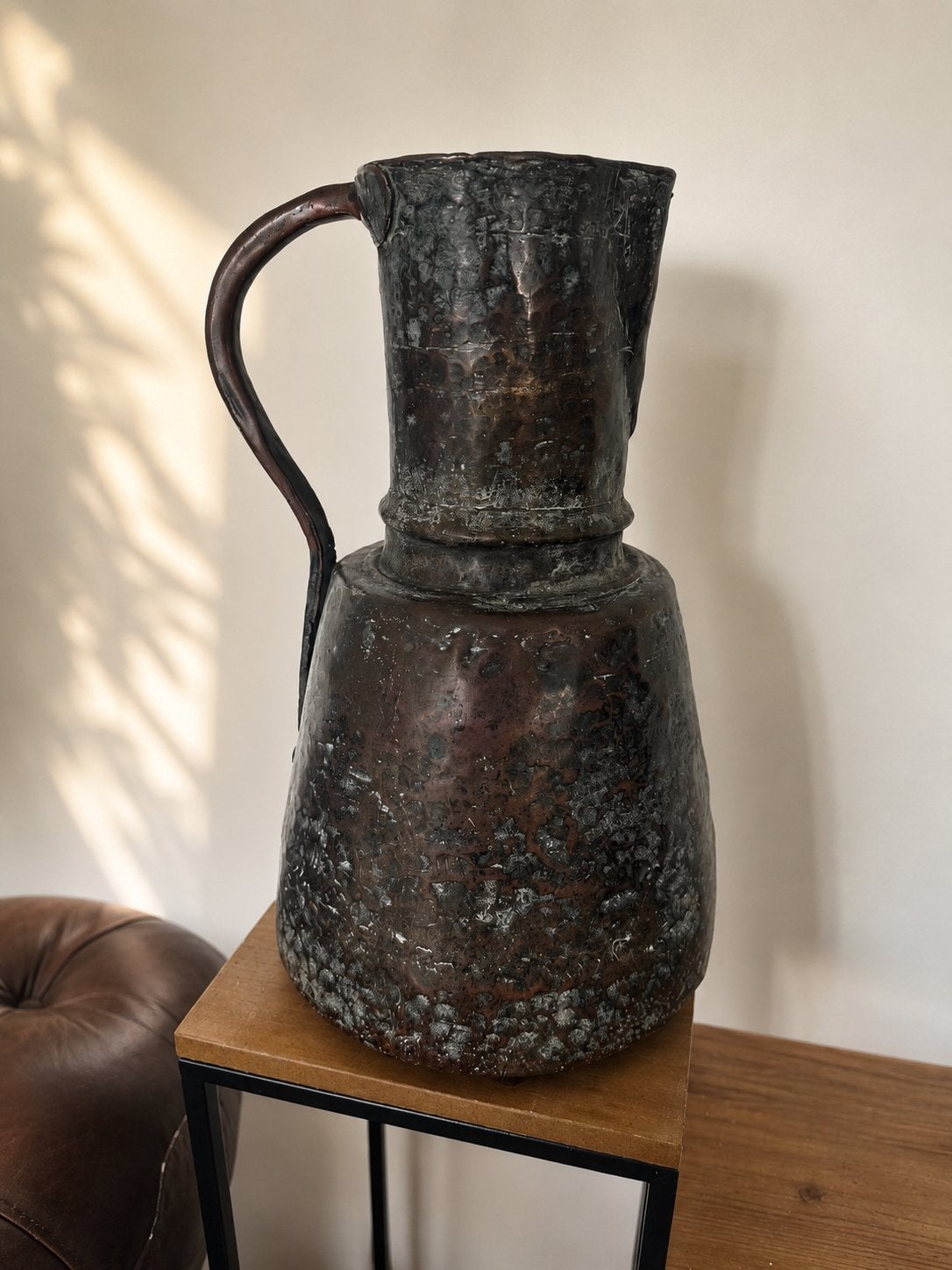 Koperen antieke vaas / waterkan ca. 1850, Antiek en Kunst, Ophalen of Verzenden, Brons