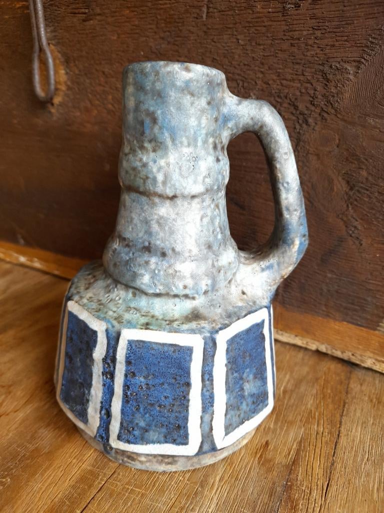 Fat lava Blauw grijzig kruikje kannetje, Ophalen of Verzenden
