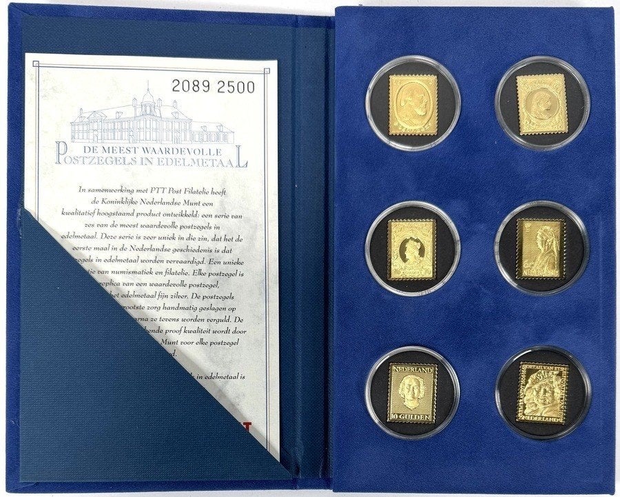1122. Verguld zilveren postzegels – Koninklijke Ned. Munt, Ophalen of Verzenden, Na 1940, Postfris
