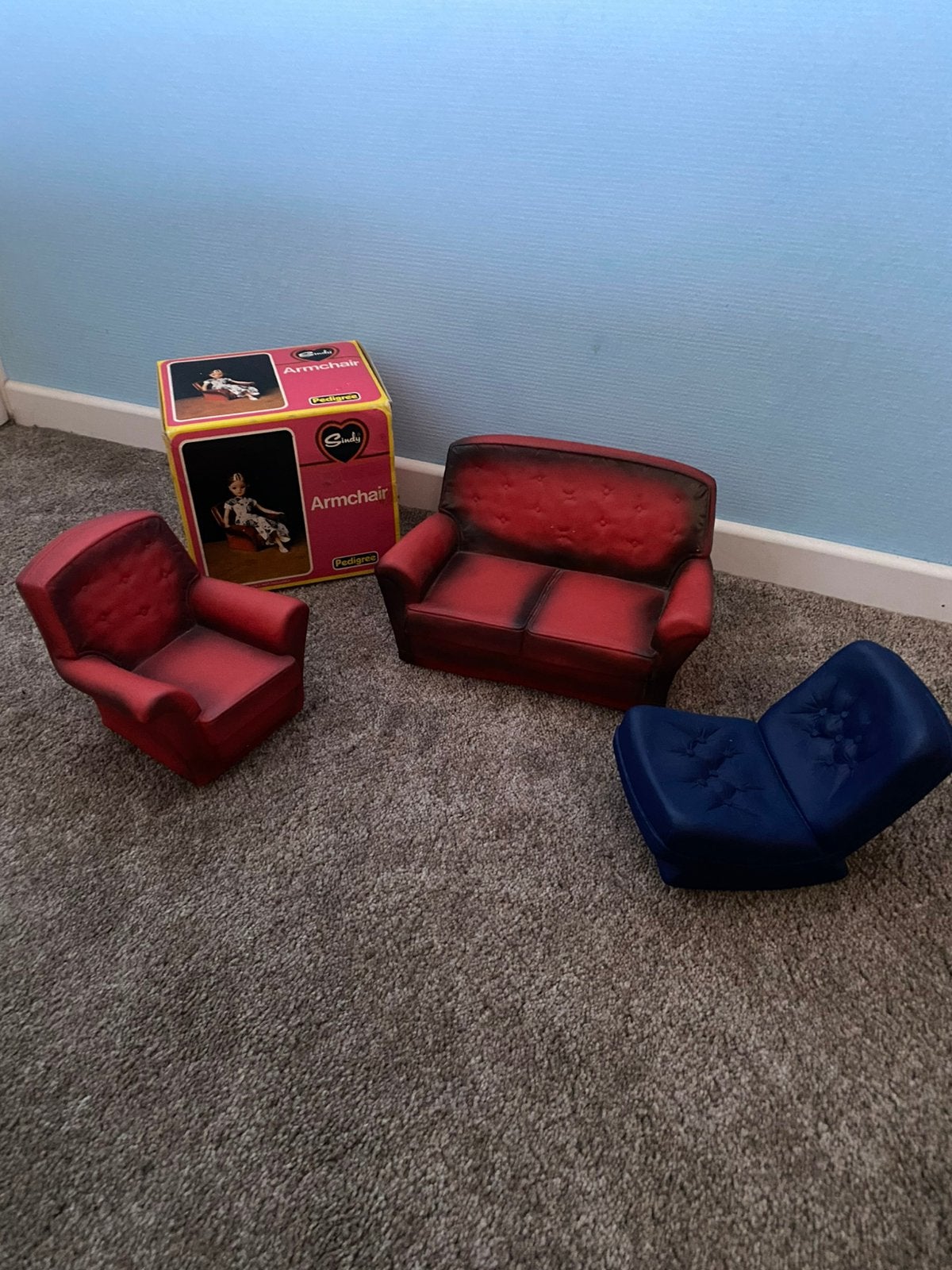 Barbie sindy bankstel en stoelen jaren 70, Ophalen of Verzenden, Zo goed als nieuw, Decoratie
