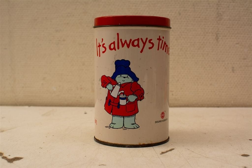 Douwe Egberts Paddington Beschuitblik 39423, Verzamelen, Blikken, Ophalen of Verzenden, Gebruikt, Koek(jes), Douwe Egberts