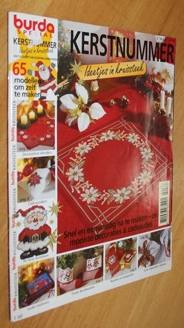 Burda Kerstnummer - ideetjes in kruissteek - 93375, Ophalen of Verzenden, Zo goed als nieuw, Overige onderwerpen