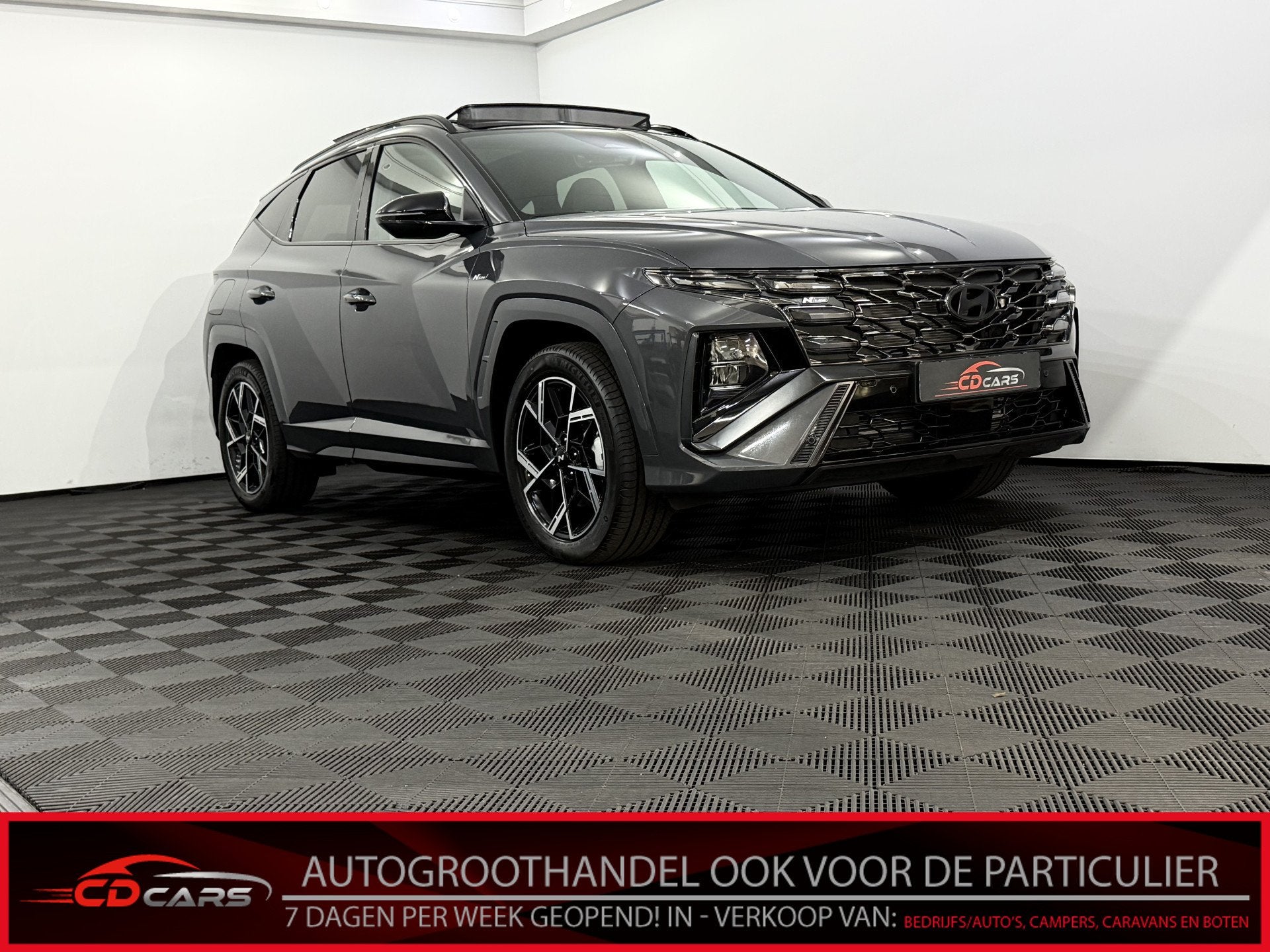 Hyundai Tucson 1.6 T-GDI PHEV Premium N-line Sky 4WD Pano, H, Auto's, Gebruikt, 4 cilinders, Leder en Stof, Bedrijf