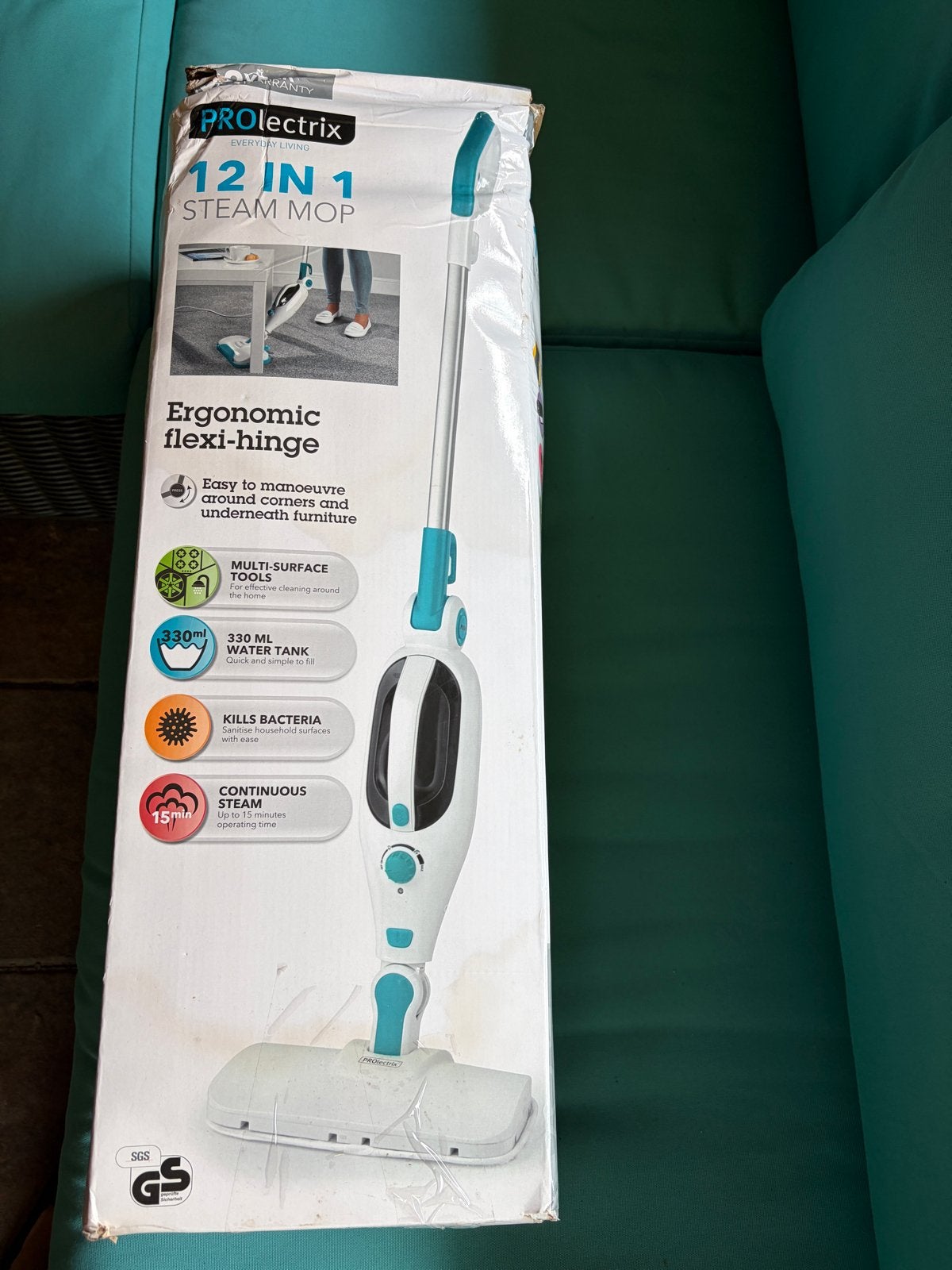 Prolectrix 12-in-1 Stoommop - Zo goed als nieuw, Witgoed en Apparatuur, Ophalen of Verzenden, Zo goed als nieuw, Stoomreiniger