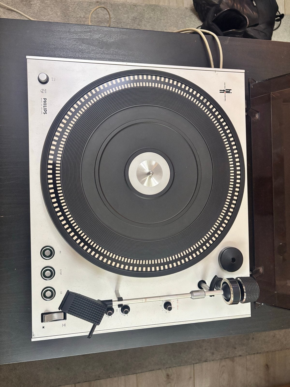Philips Electronic 312 Belt Drive Platenspeler, Audio, Tv en Foto, Platenspelers, Ophalen, Gebruikt, Platenspeler, Philips