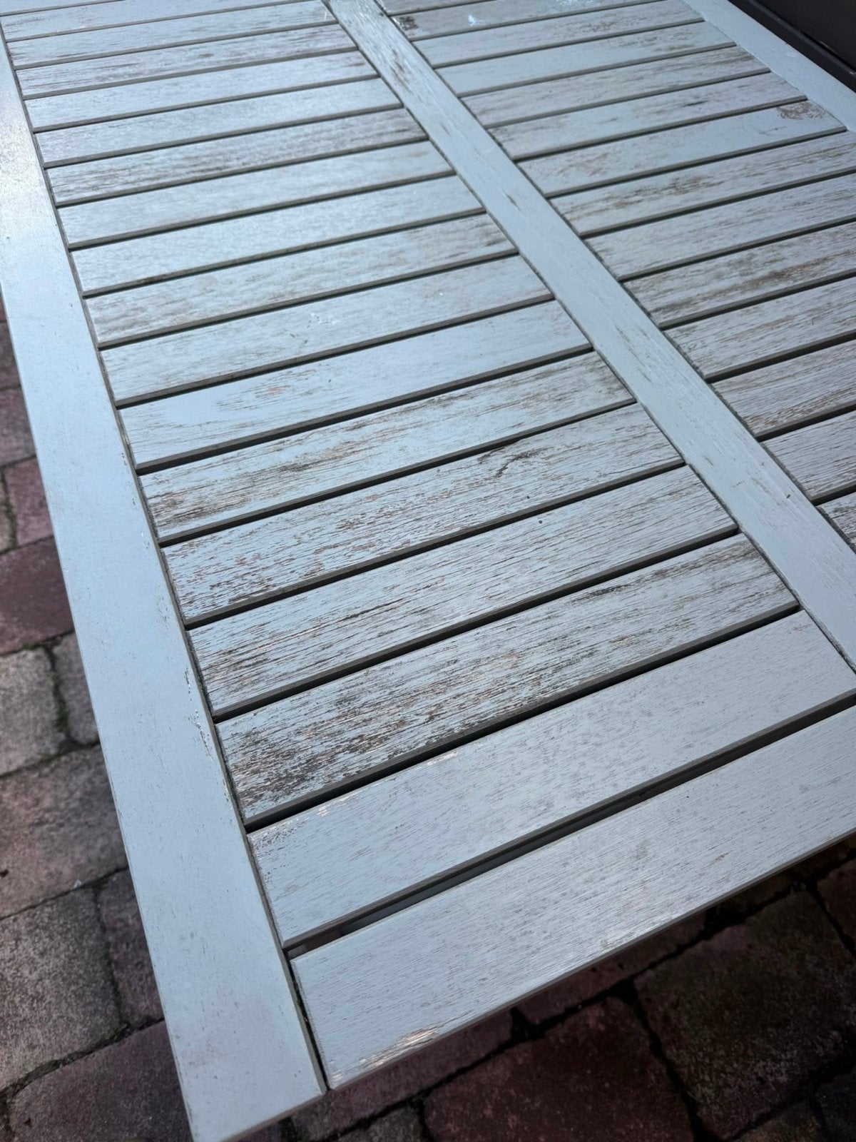 Grote houten tuintafel - opknapper, Ophalen, Gebruikt, Rechthoekig, Hout