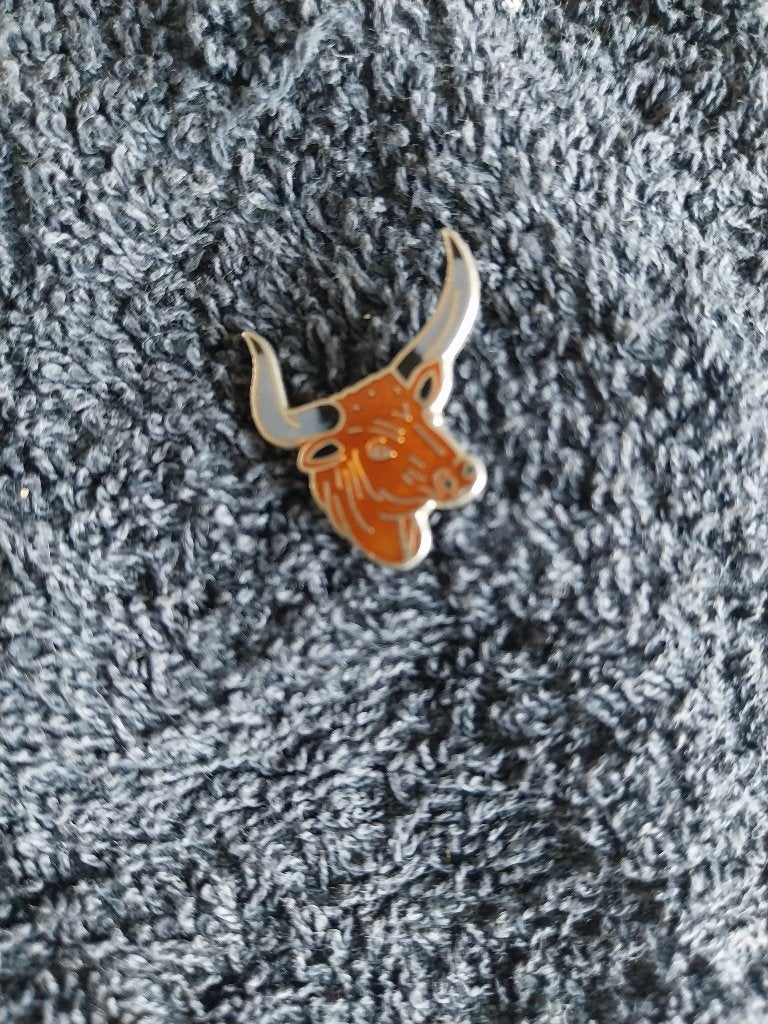 Hoedspeld western pin longhorn NIEUW, Verzamelen, Speldjes, Pins en Buttons, Ophalen of Verzenden, Nieuw, Dier of Natuur, Speldje of Pin