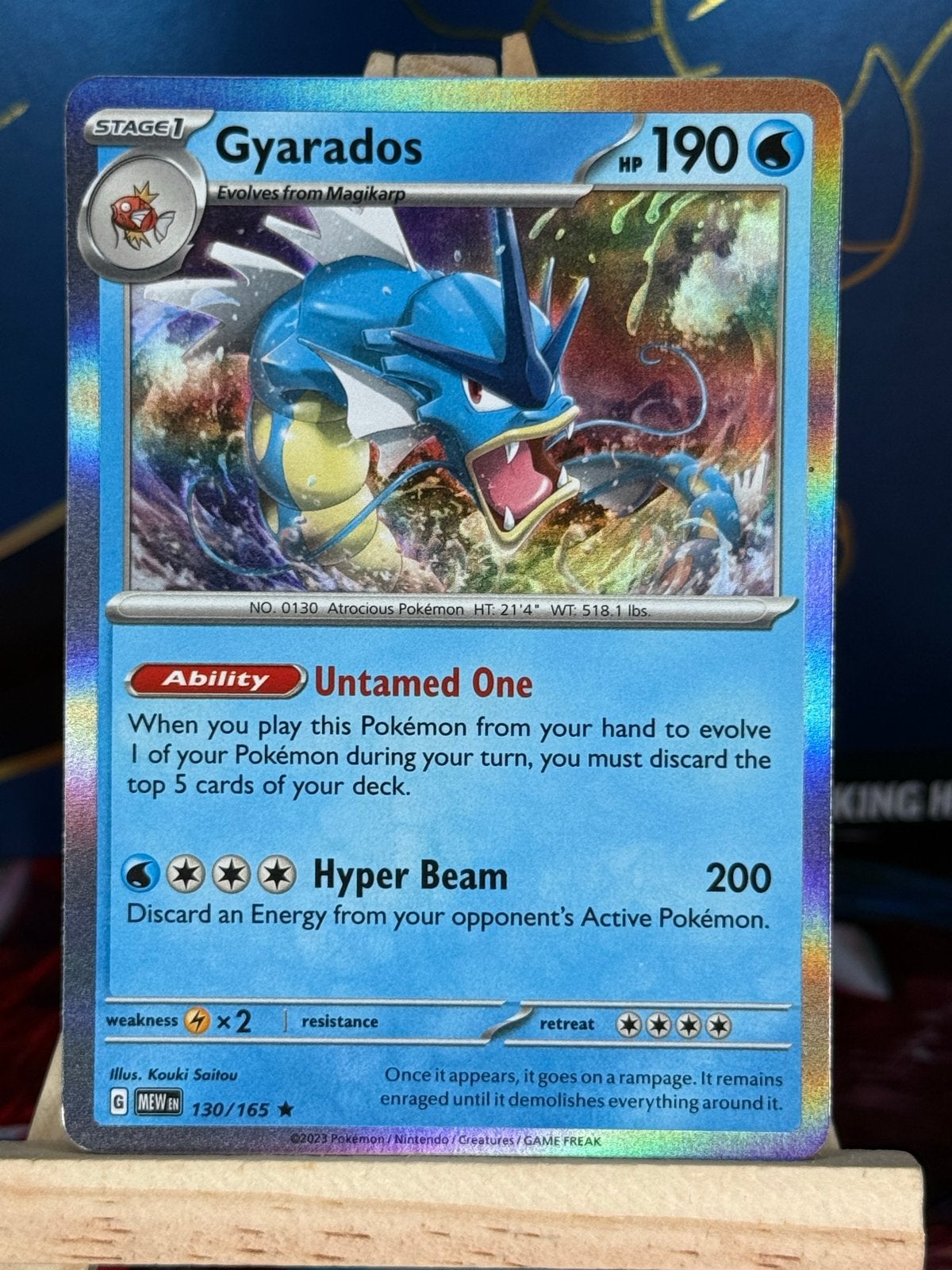 Gyarados #130 | Pokemon Scarlet & Violet 151, Ophalen of Verzenden, Zo goed als nieuw, Losse kaart