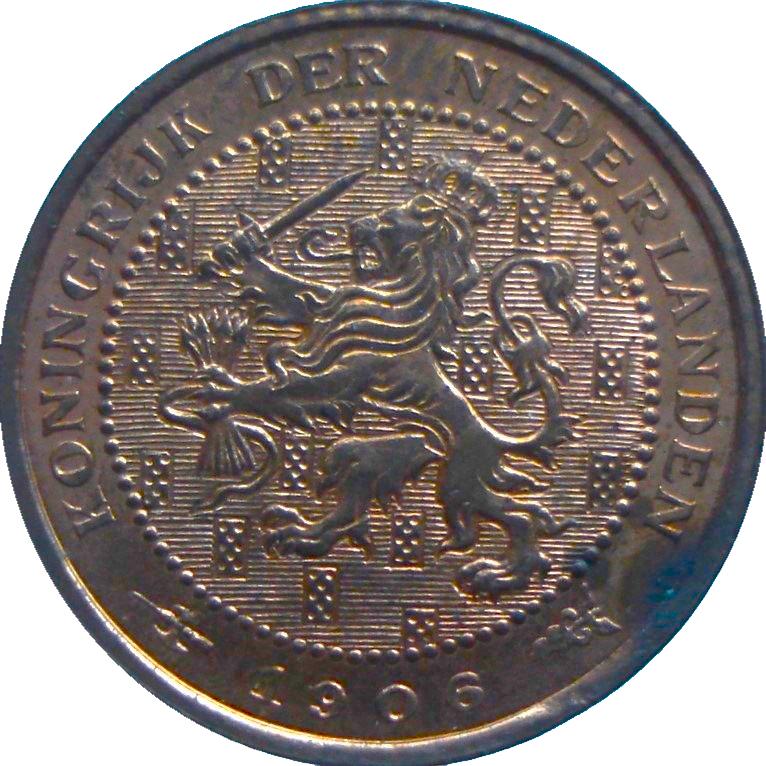 Nederland 0,5 cent 1906 (UNC), Ophalen of Verzenden, Koningin Wilhelmina, Overige waardes, Losse munt