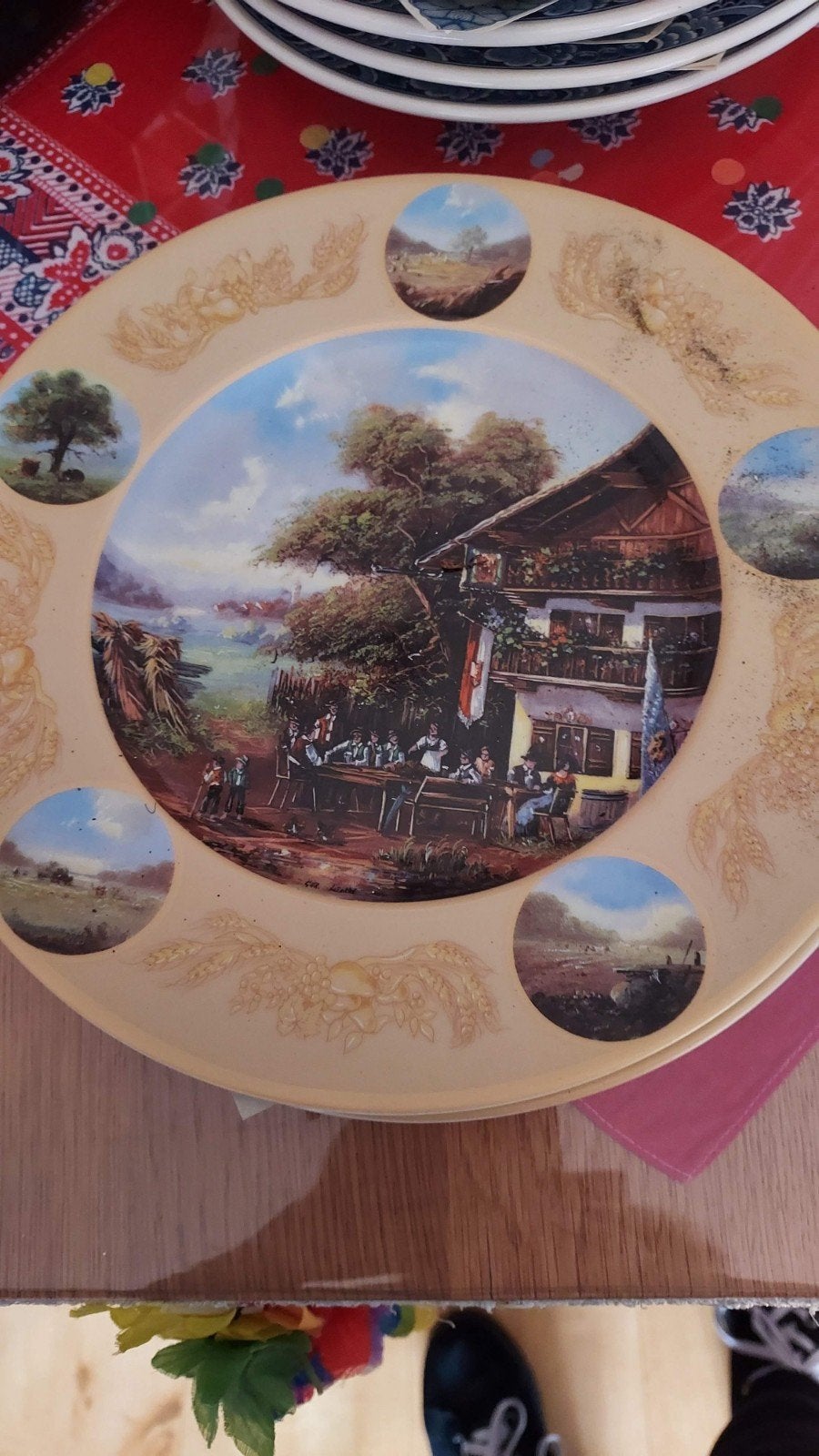 Set van 6 Royal Goedewaagen Delfts Blauwe Borden, Ophalen