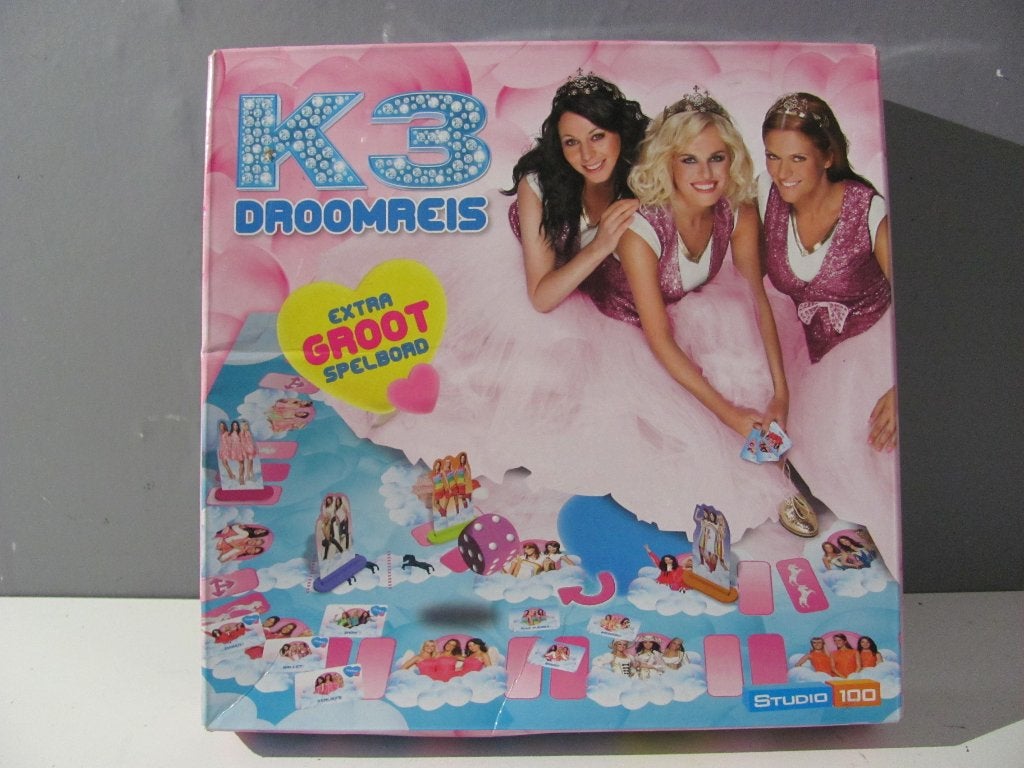 K3 droomreis (studio 100) extra groot spelbord, Drie of vier spelers, Ophalen of Verzenden, Zo goed als nieuw, Studio 100