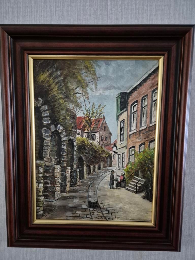 Vier schilderijen van maastricht, Antiek en Kunst, Kunst | Schilderijen | Klassiek, Ophalen