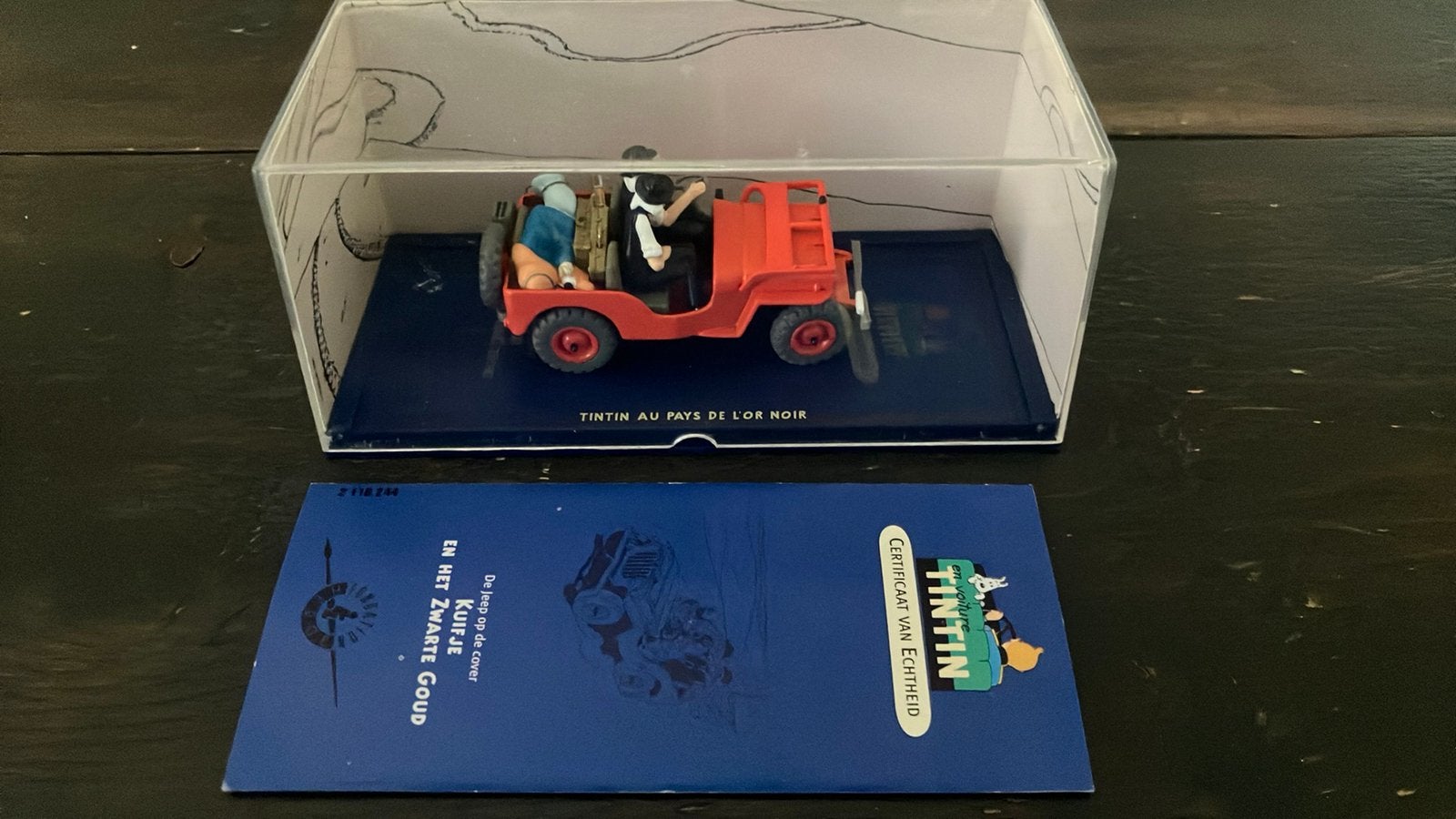 Kuifje auto: Kuifje en het zwarte goud, Verzamelen, Ophalen of Verzenden, Kuifje, Zo goed als nieuw, Beeldje of Figuurtje