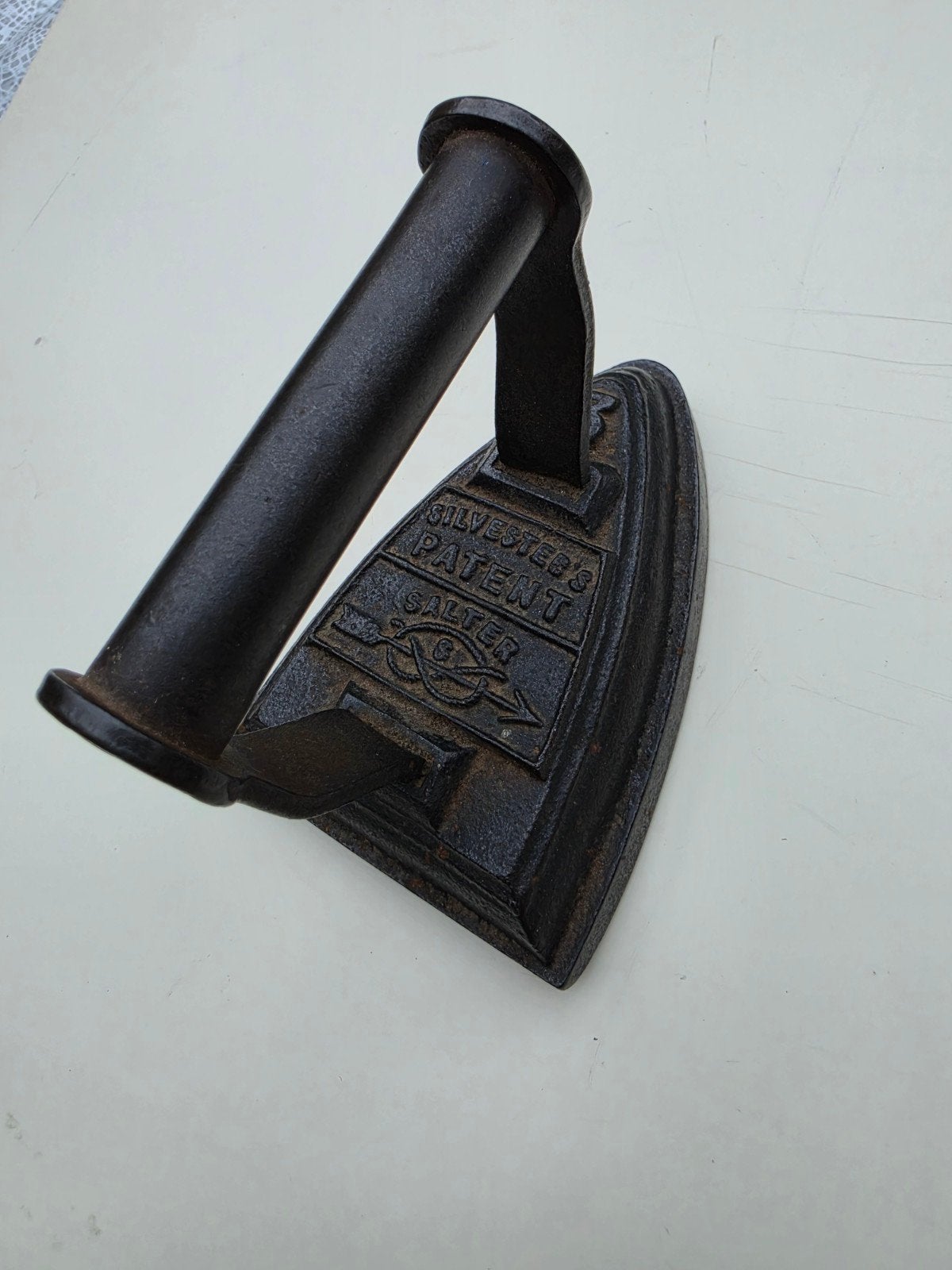 Antiek strijkijzer - Silvester's Patent Salter, Antiek en Kunst, Ophalen of Verzenden