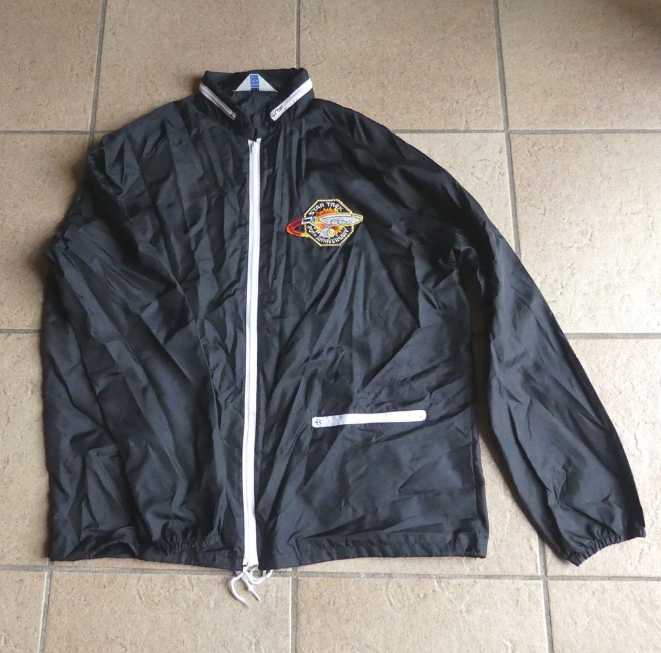 Vintage Star Trek jack windjack USS Enterprise 20th annivers, Ophalen of Verzenden, Gebruikt, Tv, Kleding