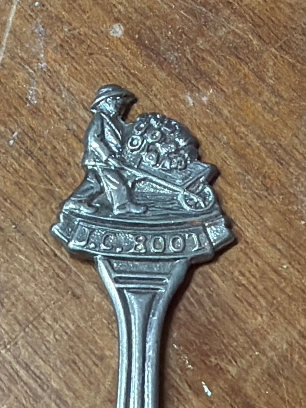 Vintage verzamellepel met mijnwerker motief, Ophalen of Verzenden