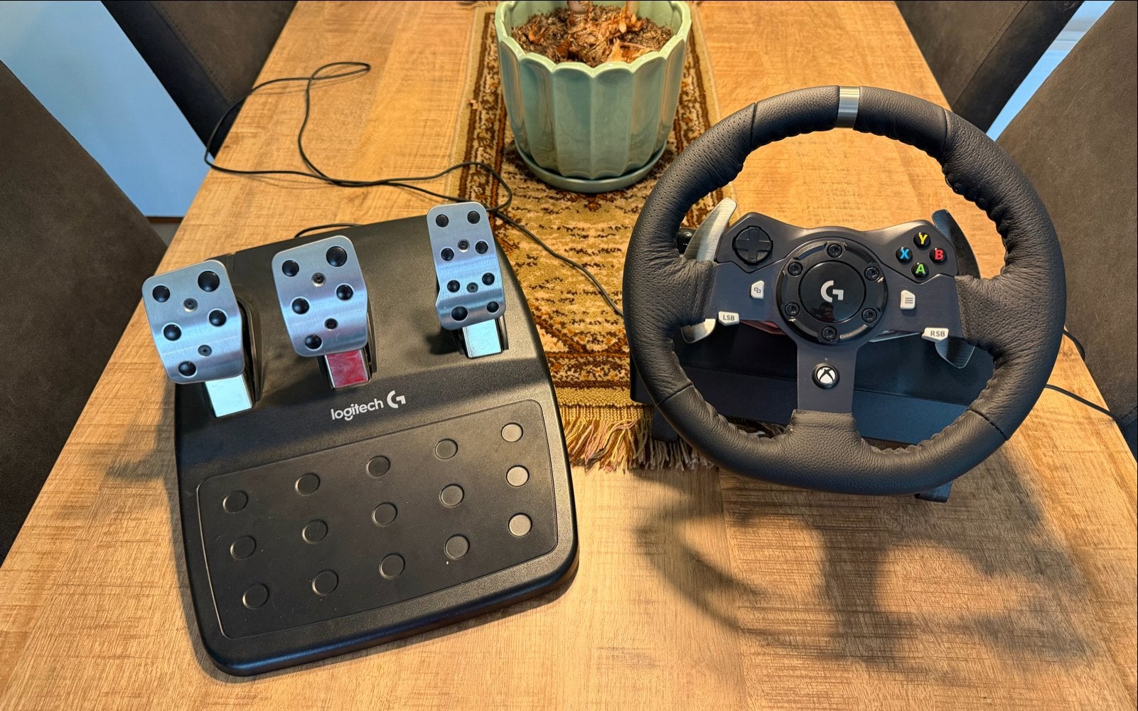 Logitech G920 Driving Force racestuur inclusief pedaalset., Spelcomputers en Games, Ophalen, Zo goed als nieuw, Stuurtje of Sportattribuut