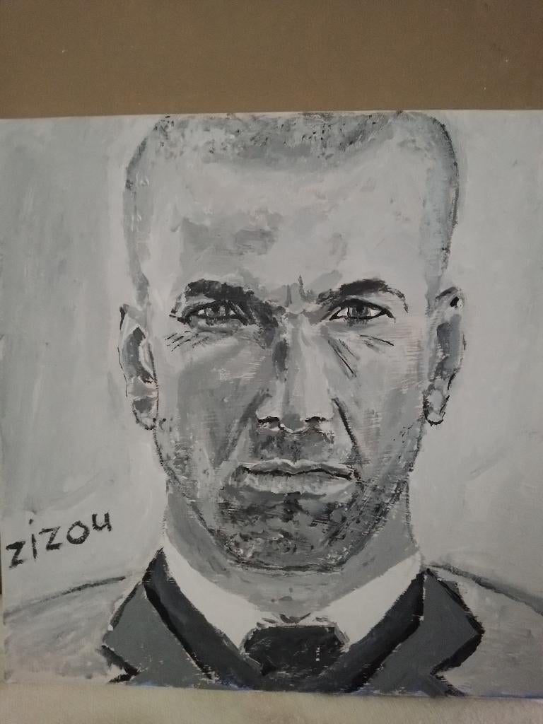 Schilderij Zinedine Zidane, Ophalen of Verzenden