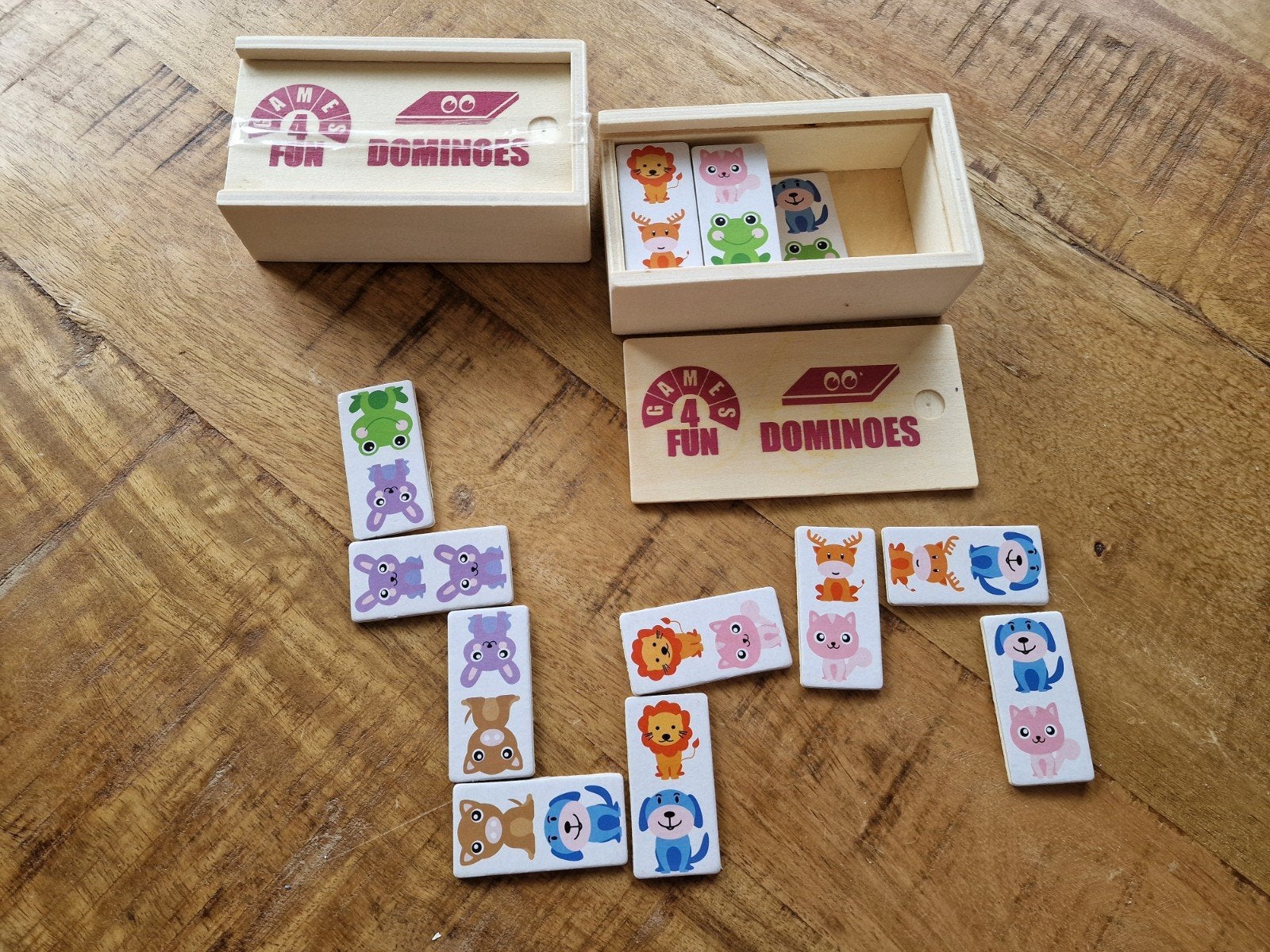 Leuke houten domino set, Ophalen of Verzenden, Zo goed als nieuw