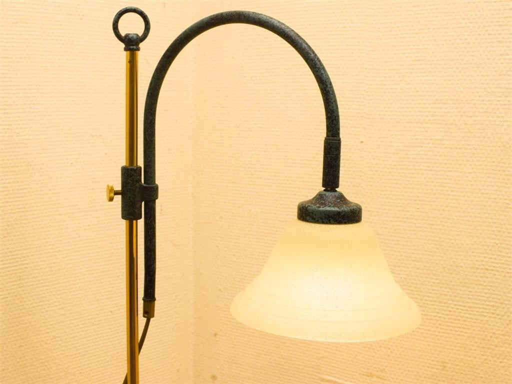 Vloerlamp met marmeren design 52105, Huis en Inrichting, Lampen | Vloerlampen, Ophalen of Verzenden, Gebruikt, 150 tot 200 cm