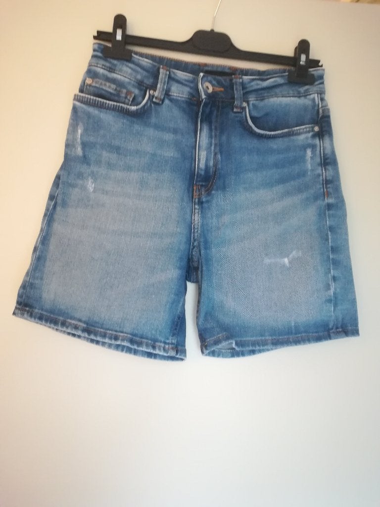 Eksept Denim Shorts Stretch Lichtblauw maat S, Kleding | Dames, Spijkerbroeken en Jeans, Blauw, Ophalen of Verzenden, Zo goed als nieuw