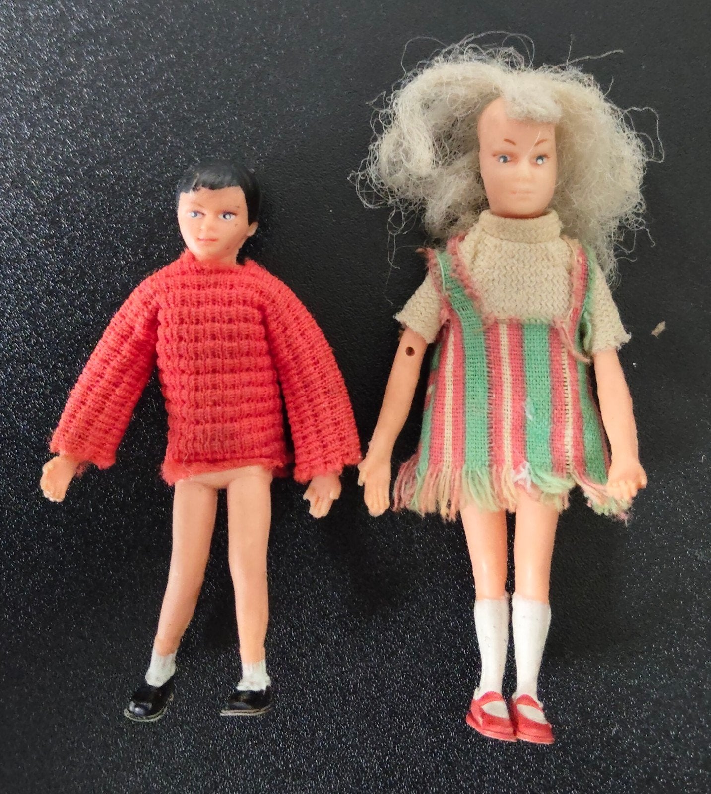 Vintage Lundby Kinderen Peter en Marie Jaren '70, Ophalen of Verzenden, Gebruikt, Popje