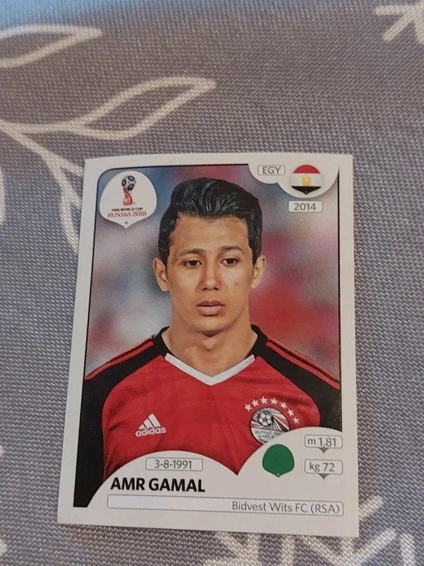 Panini / sticker : Amr Gamal / Egypte / WK 2018, Ophalen of Verzenden, Nieuw, Buitenlandse clubs, Poster, Plaatje of Sticker