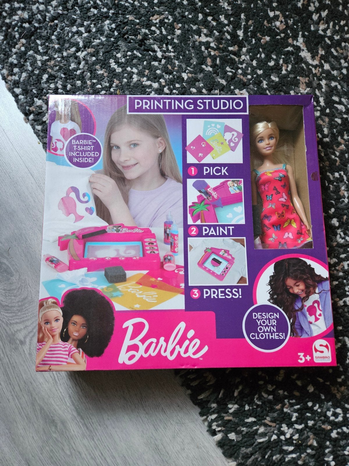 Barbie Printing Studio met pop en accessoires, Ophalen of Verzenden, Zo goed als nieuw, Jongen of Meisje