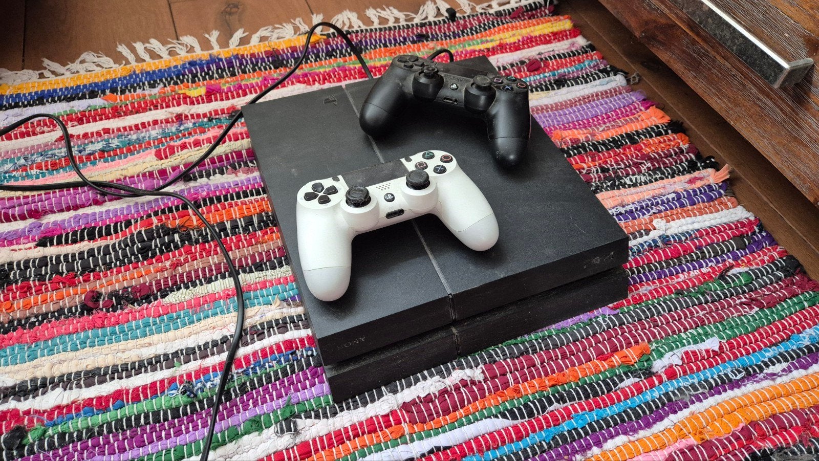 PS4 + spellen, Spelcomputers en Games, Spelcomputers | Sony PlayStation 4, Ophalen, Met 2 controllers, Original, 500 GB