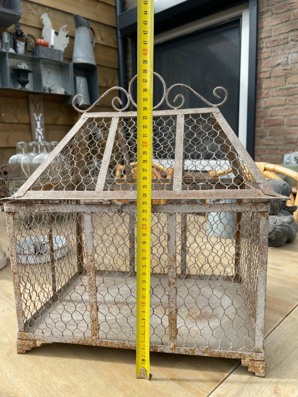 Decoratieve Brocante Vogelkooi - Rustiek Metaal, Ophalen of Verzenden