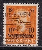 4777 - Nederland nvph 601 gestempeld , Opdruk watersnoodra, Postzegels en Munten, Verzenden, Na 1940, Gestempeld