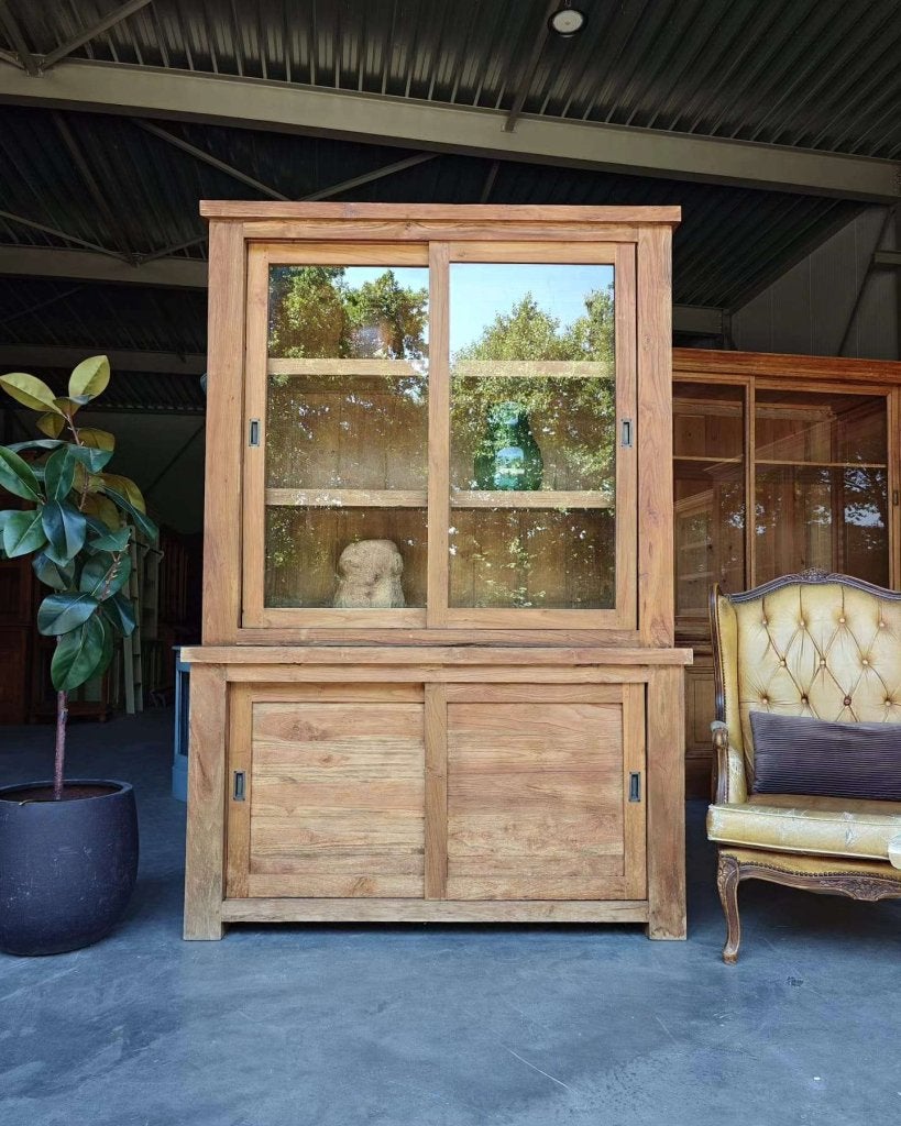Stoere teakhouten buffetkast | Reclaimed teakhout   #4120, Gebruikt, -, 200 cm of meer, -