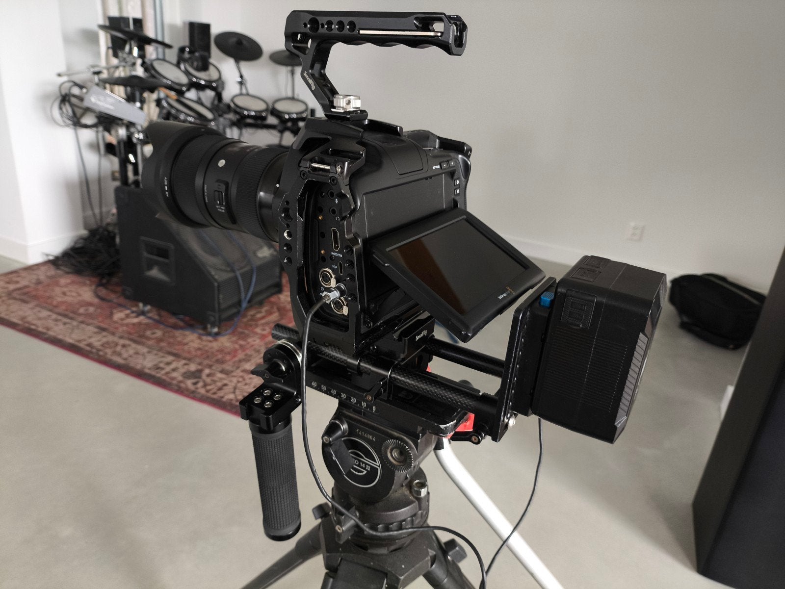 blackmagic pocket 6k pro compleet pakket + sigma 18-35mm art, Minder dan 8x, Zo goed als nieuw, Geheugenkaart, Camera