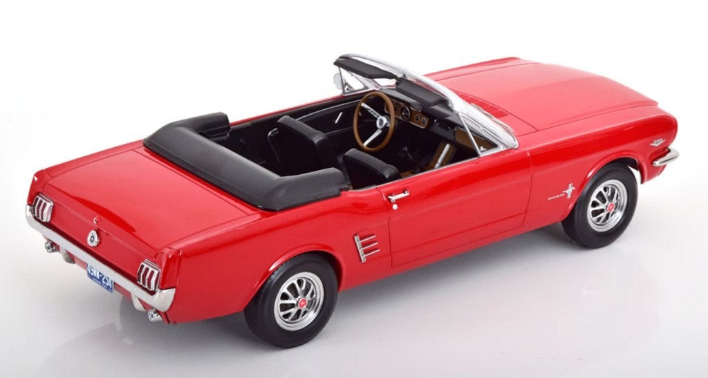 Ford Mustang Cabrio 1966 Signaal Rood 1/18 NOREV ref. 182810, Hobby en Vrije tijd, Modelauto's | 1:18, Ophalen of Verzenden, Nieuw