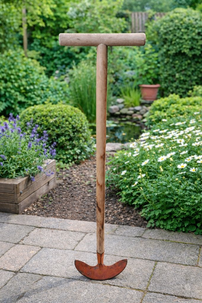 Klassieke Graskantsteker met Houten T-steel (90 cm), Ophalen of Verzenden, Gebruikt, Overige soorten, Onbekend