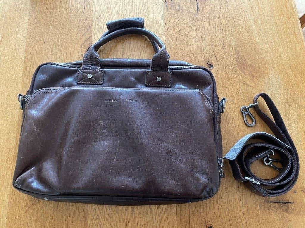 Castelijn & Beerens tas 42x28 cm, Gebruikt, Gevoerd laptopvak, 17 inch of meer, Aktetas