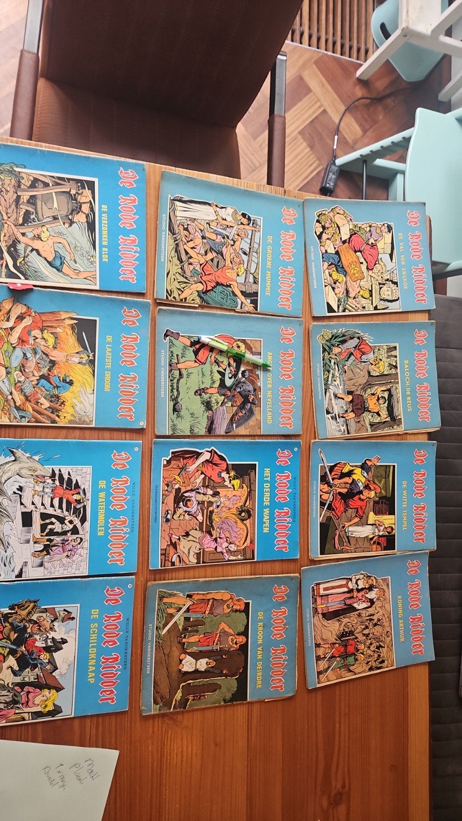 12x De Rode Ridder uit de blauwe reeks,  vintage jaren 60/70, Meerdere stripboeken, Ophalen of Verzenden, Gelezen