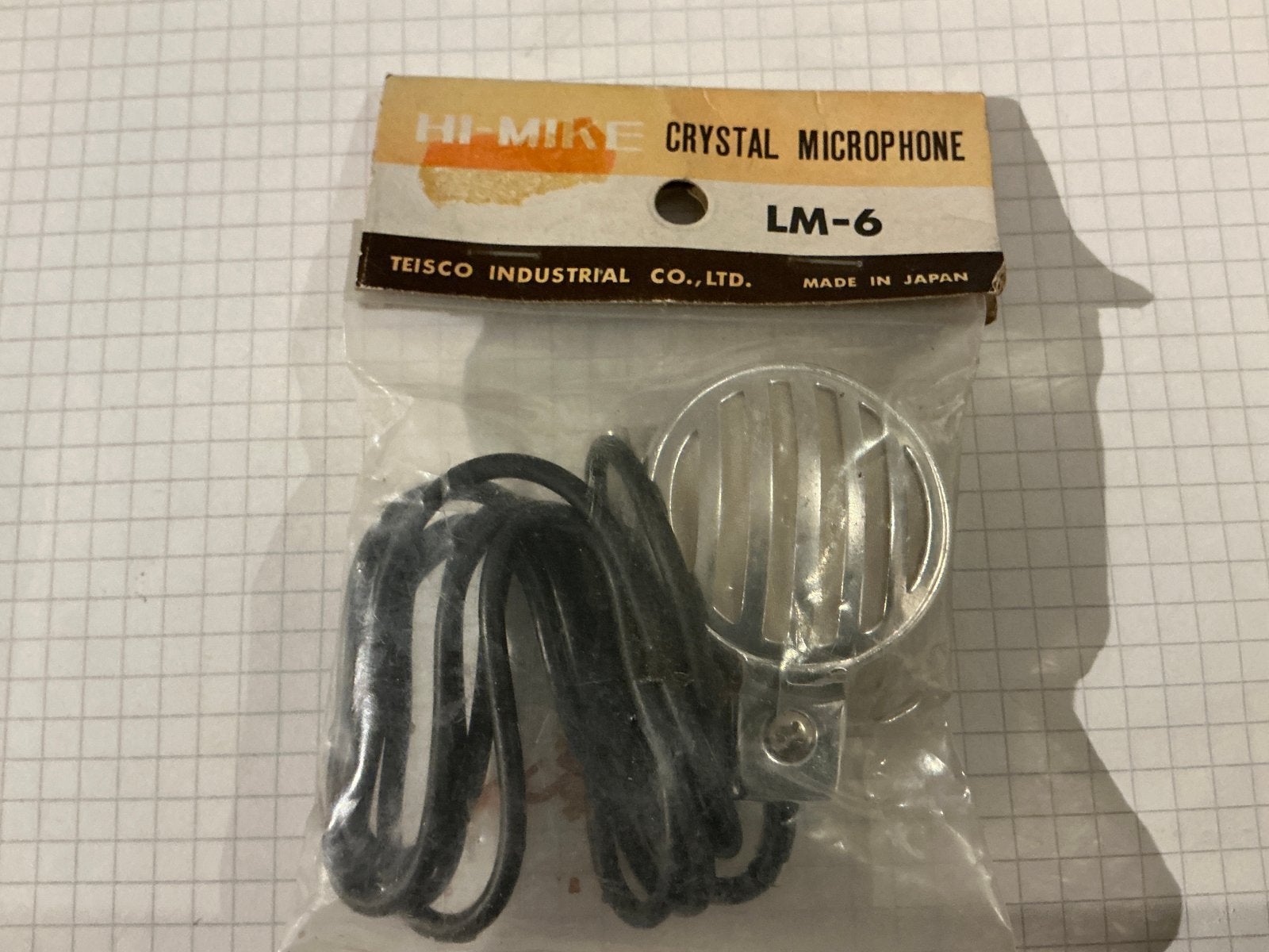 Vintage Teisco Crystal Microphone LM-6 NOS, Ophalen of Verzenden, Zo goed als nieuw, NA, Teisco