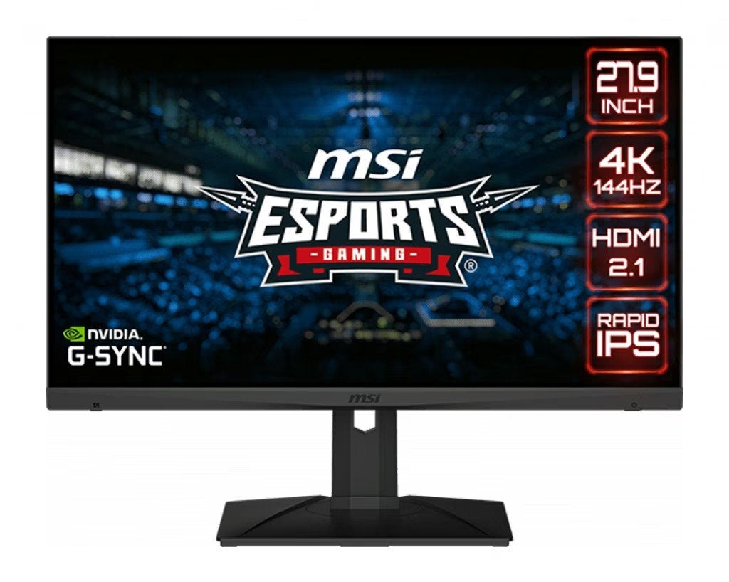 MSI 32” 4K 144Hz Gaming Monitor – HDMI 2.1 – Perfecte staat, MSI, IPS, 101 t/m 150 Hz, 1 tot 2 ms