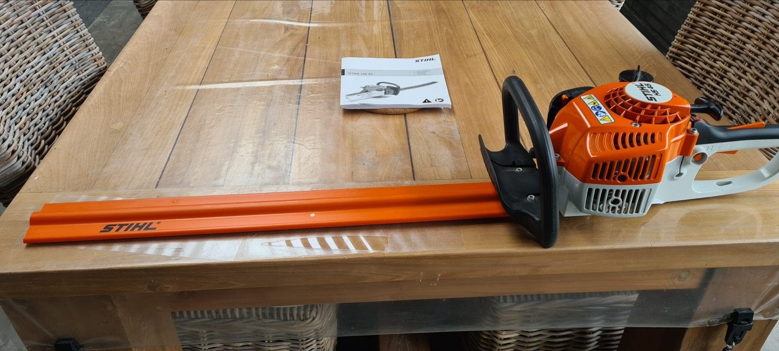 Stihl heggenschaar HS45 60 cm benzine, Ophalen, Gebruikt, Benzine