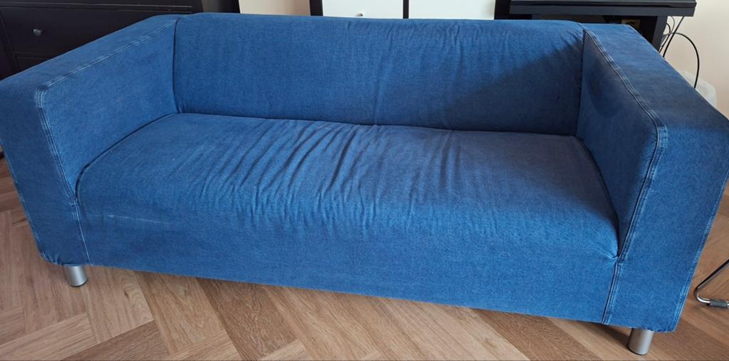 IKEA Klippan 2-zitsbank - Jeansblauw, Ophalen, Gebruikt, 150 tot 200 cm, Tweepersoons