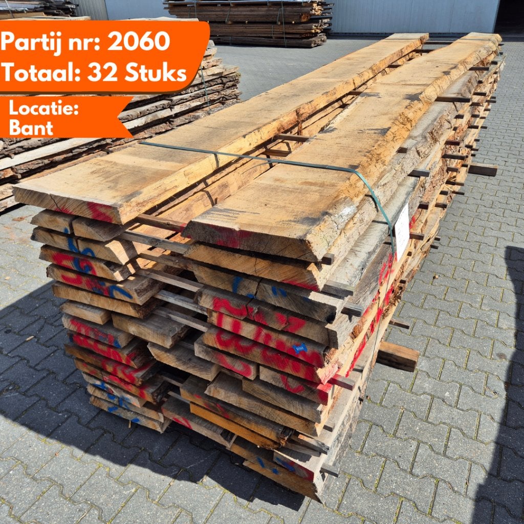 Eiken planken | Rustiek | Schaaldelen | Ruw | Geschaafd, Ophalen of Verzenden, Nieuw, 250 cm of meer, Planken