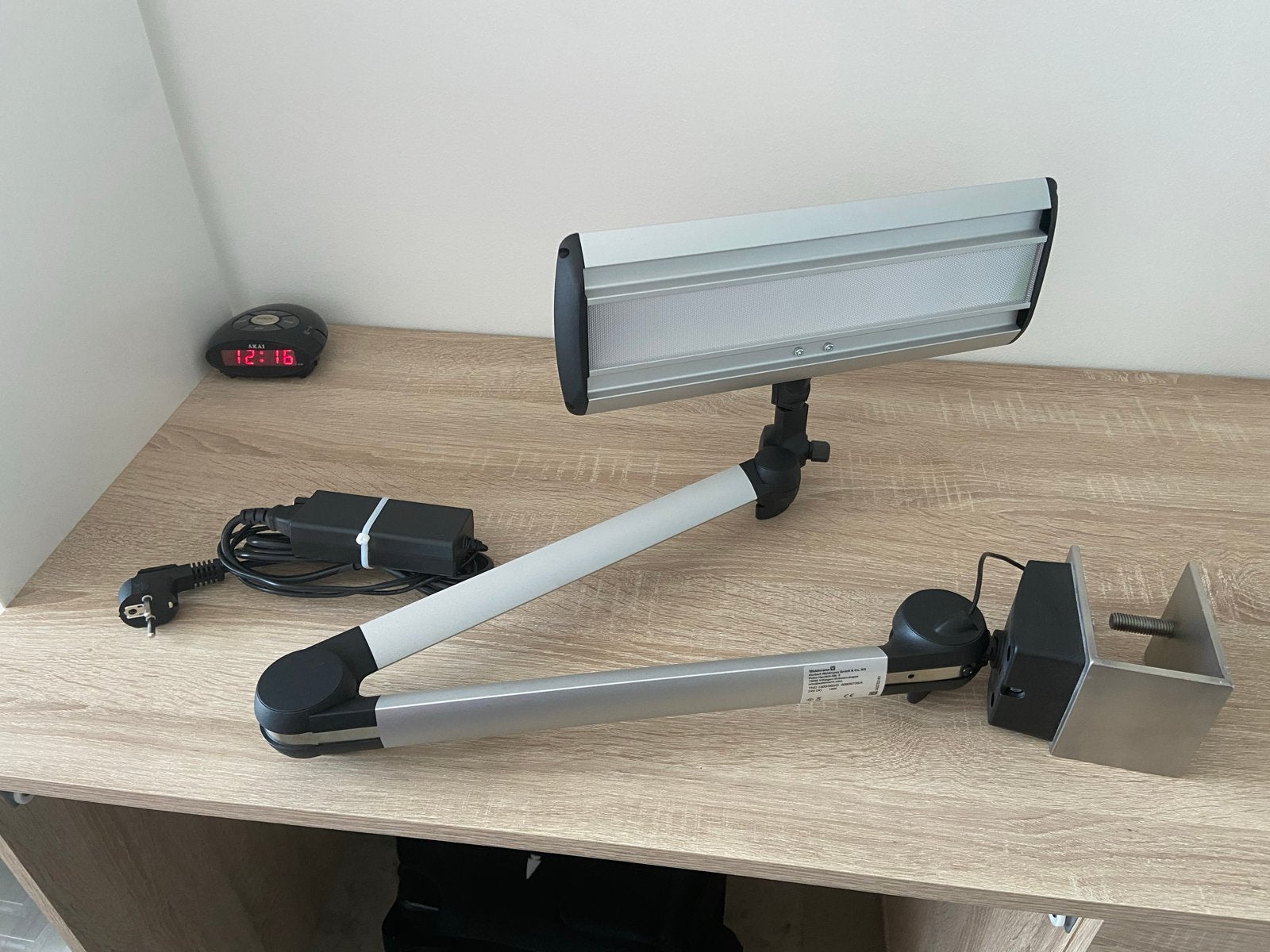 Waldmann Bureaulamp LED - Zilver, verstelbaar, Bureaulamp, LED verlichting, Overige merken, Ophalen of Verzenden