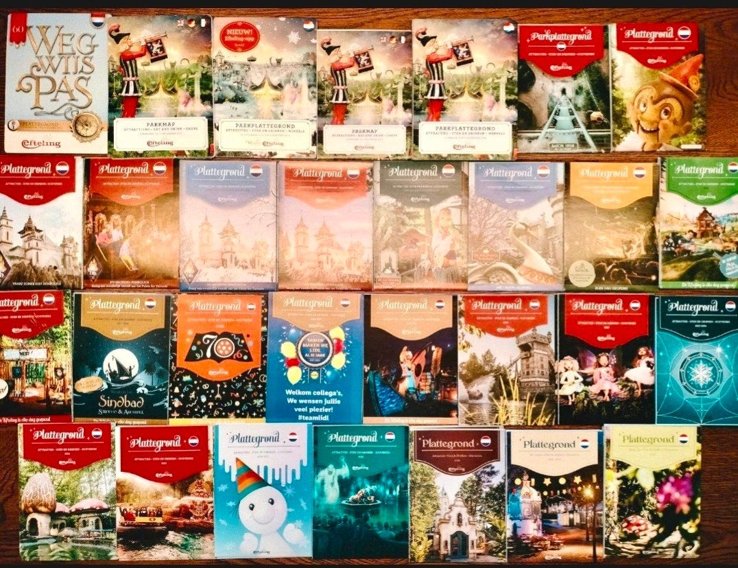 Diverse Efteling plattegronden, Verzamelen, Verzenden, Nieuw, Overige typen
